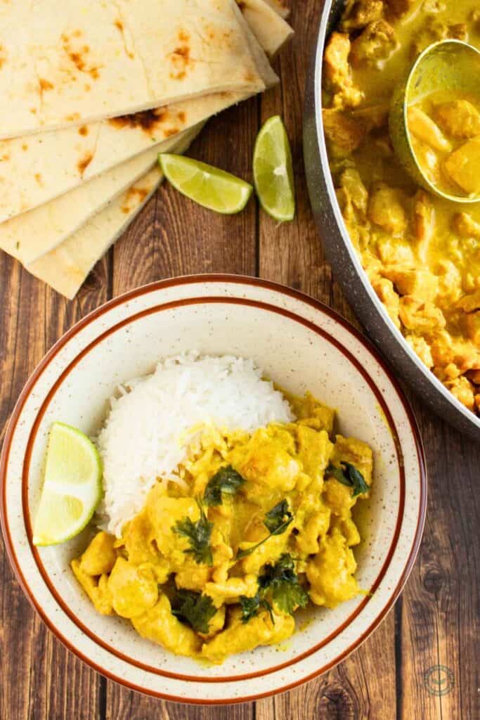 Easy Coconut Curry Chicken With Rice Recipe - Grow Eat & Repeat