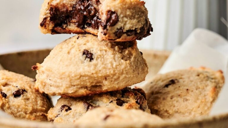 pile of greek yogurt cookies on a plate