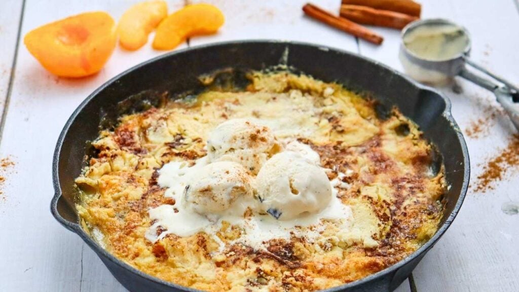 Skillet Peach Dump Cake 3