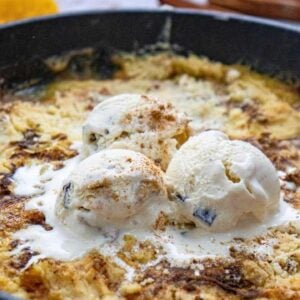 Skillet Peach Dump Cake