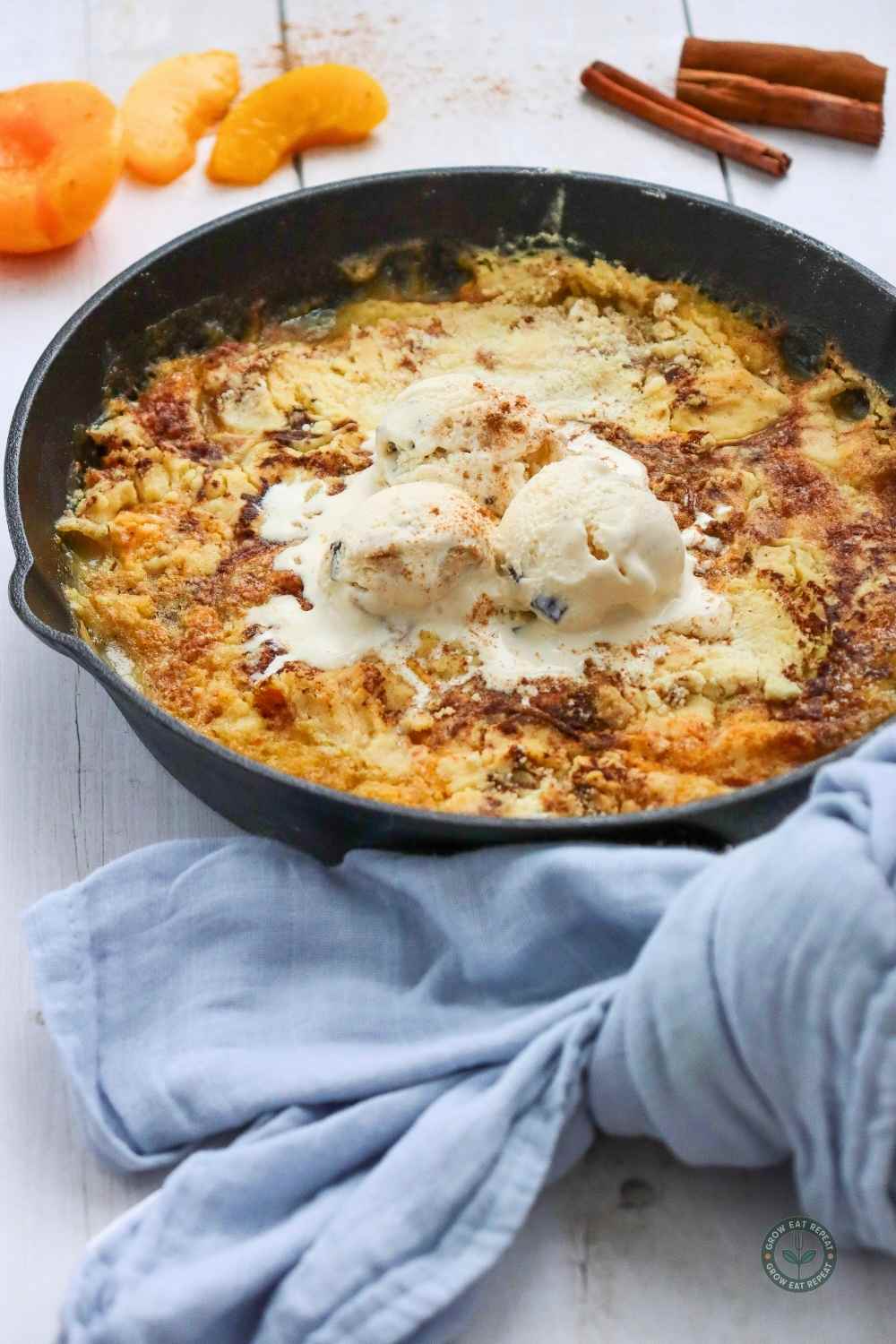 Skillet Peach Dump Cake 5
