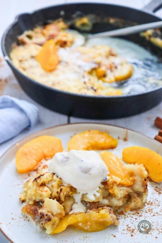 Skillet Peach Dump Cake 8